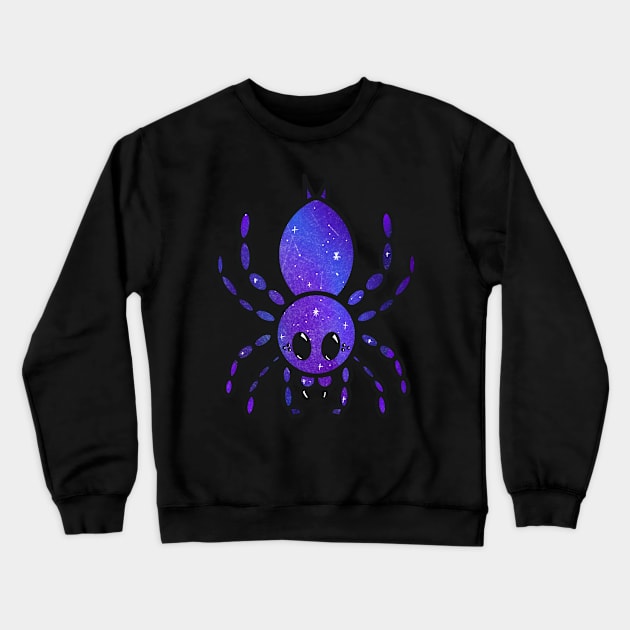 Colorful Cartoon Tarantula (Night Sky) Crewneck Sweatshirt by IgorAndMore